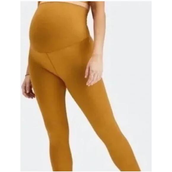 Fabletics Leggings Women 2XL Gold Shine High-Waisted Maternity Legging Plus Size - Picture 3 of 9